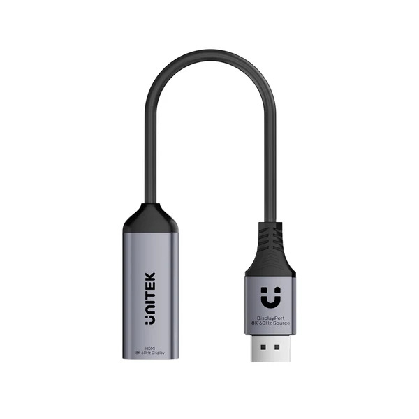 UNITEK%208K%2060HZ%20DISPLAYPORT%20TO%20HDMI%20ADAPTOR%20(V1617AGY01)