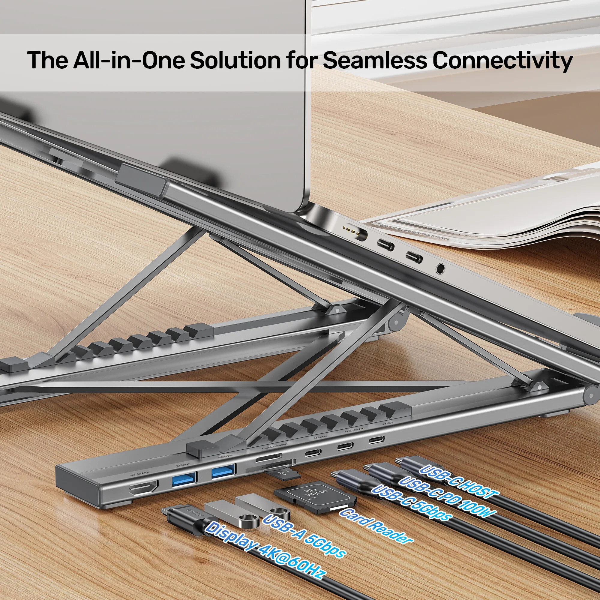 UNITEK%20KATLANABİLİR%20NOTEBOOK%20STANDI%20VE%20DOCKING%20STATION%20(D1137AGY01)
