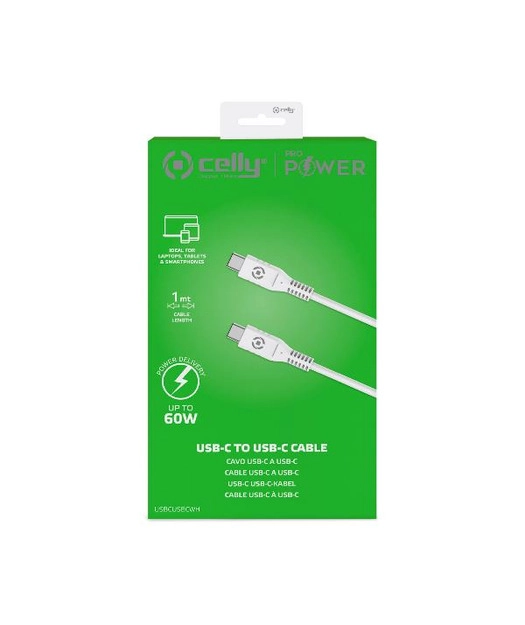 Celly%20USB-C%20to%20USB-C%20PD%2060W%20Kablo%20Beyaz