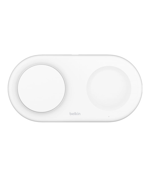Belkin WIZ021%20BoostCharge%20Pro%202’si%201%20arada%20Qi2%2015w%20%20MageSafe%20Kablosuz%20Şarj%20İstasyonu%20-%20Beyaz